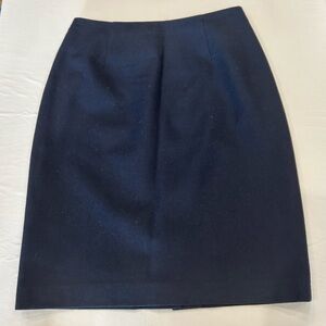 Classic Navy Wool Women's Skirt